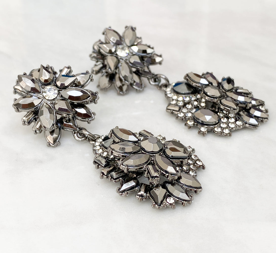 ANOIR Grey Statement Earrings