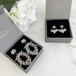 Statement earrings in luxe gift box