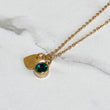 Gold  Love Heart Birthstone Necklace