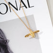 Bumble Bee Pendant Necklace (18k Gold & Sterling Silver)