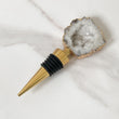 Agate Crystal Bottle Stopper (Gold / Silver)