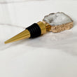 Agate Crystal Bottle Stopper (Gold / Silver)