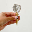 Agate Crystal Bottle Stopper (Gold / Silver)