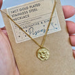 Pisces Zodiac Gold Pendant Necklace