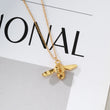 Bumble Bee Pendant Necklace (18k Gold & Sterling Silver)