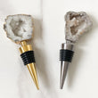 Agate Crystal Bottle Stopper (Gold / Silver)