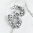 Glam large rhinestone stud earrings for wedding guests