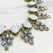 FREYA White & Gold Jewel Necklace Set