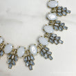 FREYA White & Gold Jewel Necklace Set