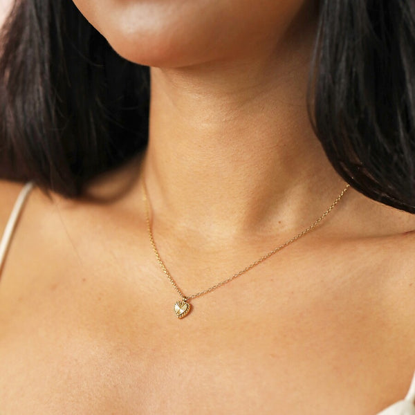 Gold Heart Pendant Necklace