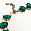 MAIA Emerald Green Rhinestone Necklace Set