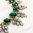 MAIA Emerald Green Rhinestone Necklace Set