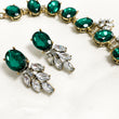 MAIA Emerald Green Rhinestone Necklace Set