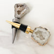 Agate Crystal Bottle Stopper (Gold / Silver)