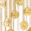 Cancer Zodiac Gold Pendant Necklace
