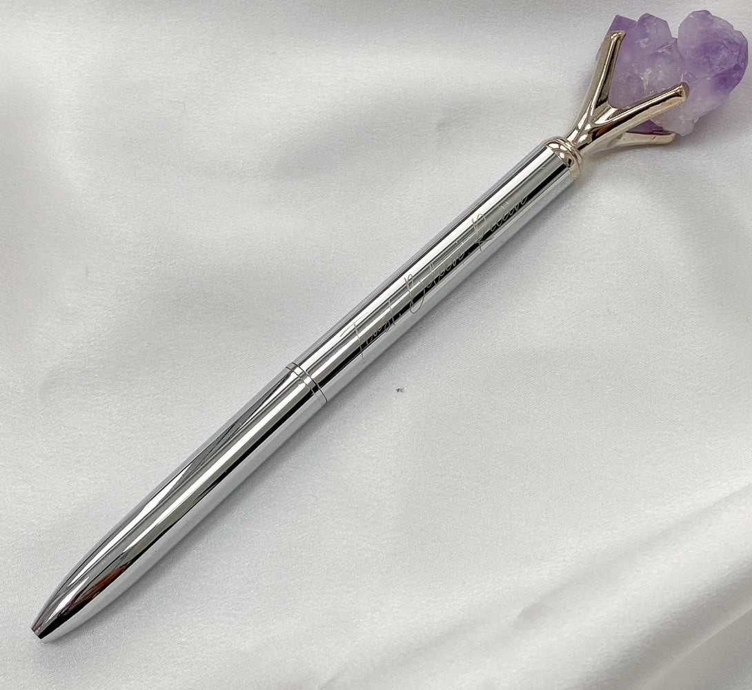 Amethyst Crystal Pen (Gold/ Silver/ Rose Gold)