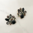 ARIANA Black & Grey Statement Stud Earrings