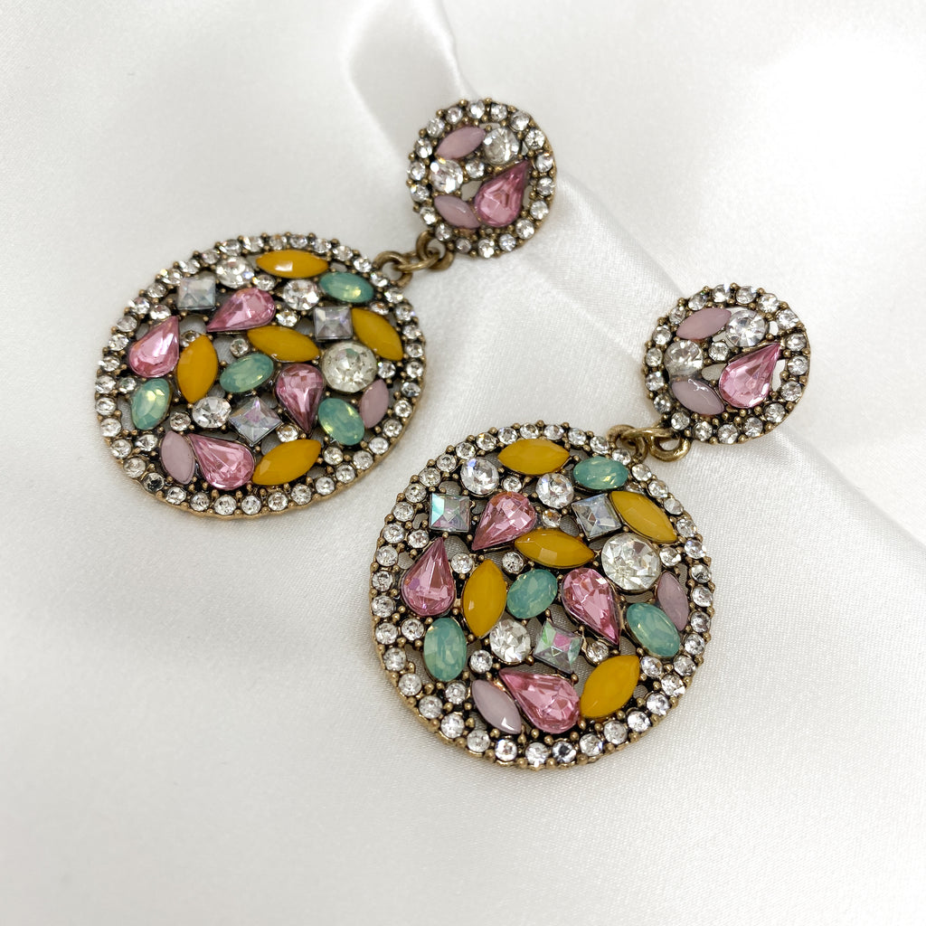 FAYE Colourful Disc Earrings | Jewels by House of Aria