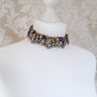 Women's multicoloured rhinestone choker